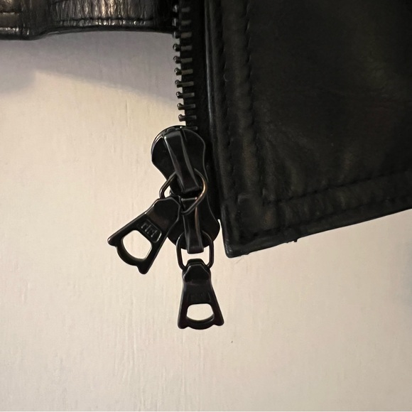 M0851 Black Fitted Leather Jacket - Picture 8 of 14